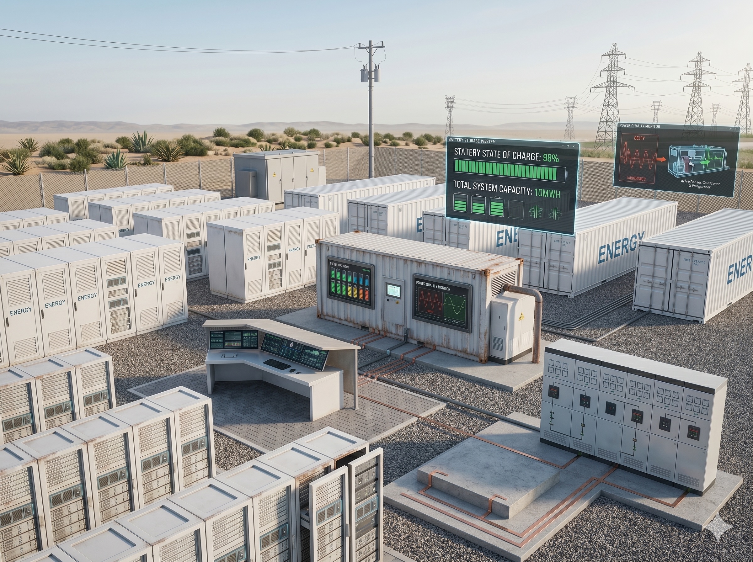 Sistema de almacenamiento de energía BESS instalado por SICE S.A.S